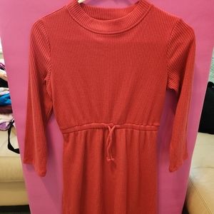 Red long sleeve dress